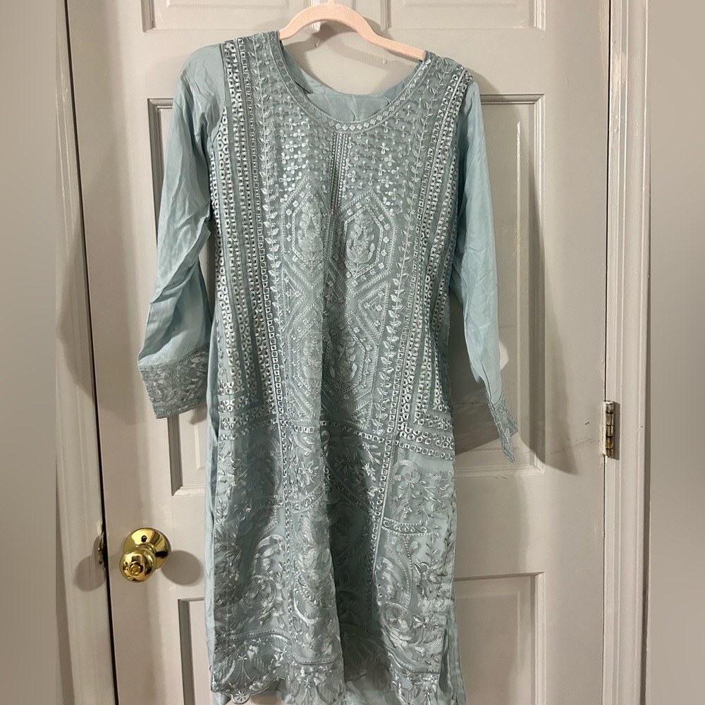 Brand new pastel blue shalwar kameez
